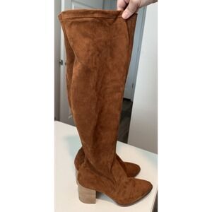 Dolce Vita Size 10 Thigh High Over Knee Brown Suede Boots Coachella